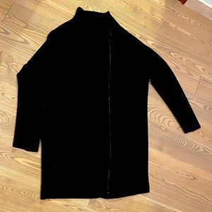 Vince heavy zip up sweater - medium - black - 100% wool